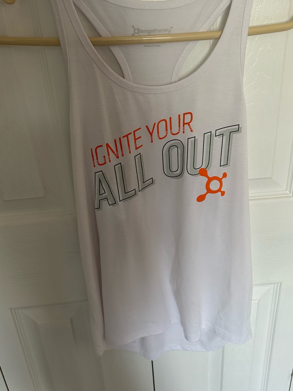 Orangetheory White Racerback Performance Tank